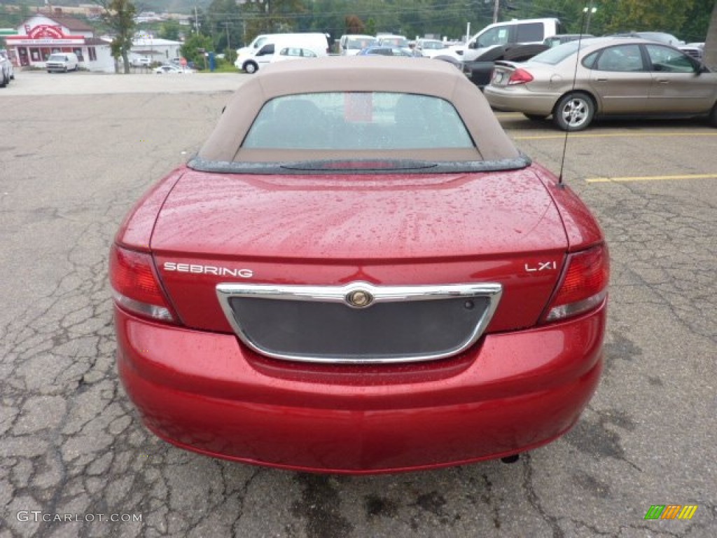 Inferno Red Tinted Pearl 2003 Chrysler Sebring LXi Convertible Exterior Photo #54076759