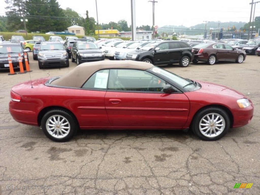 2003 Sebring LXi Convertible - Inferno Red Tinted Pearl / Sandstone photo #5