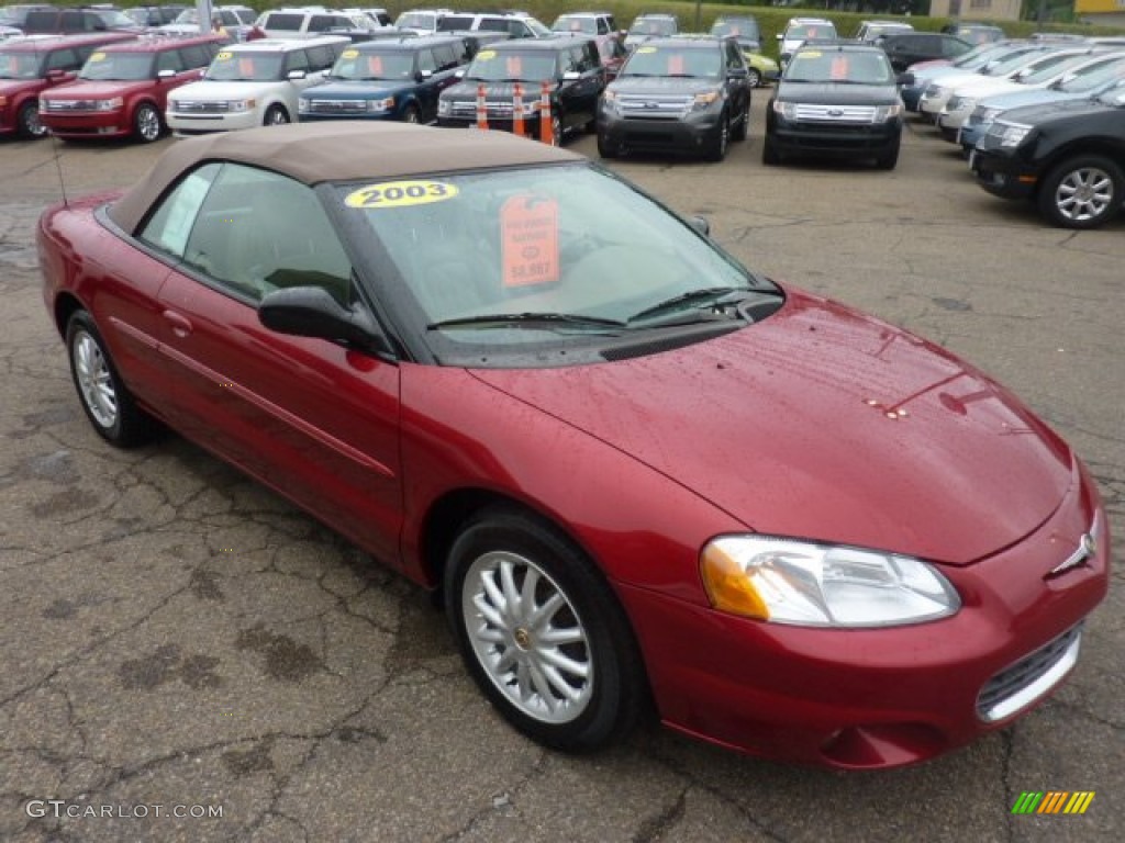 Inferno Red Tinted Pearl 2003 Chrysler Sebring LXi Convertible Exterior Photo #54076785