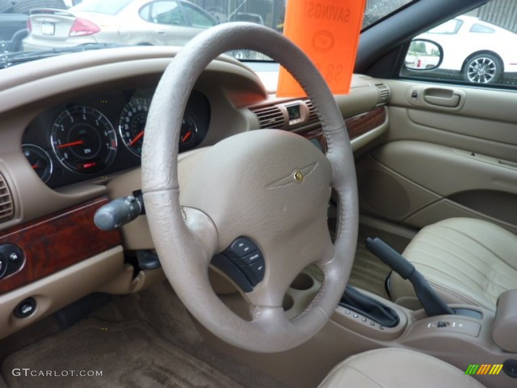 2003 Chrysler Sebring LXi Convertible Sandstone Steering Wheel Photo #54076875