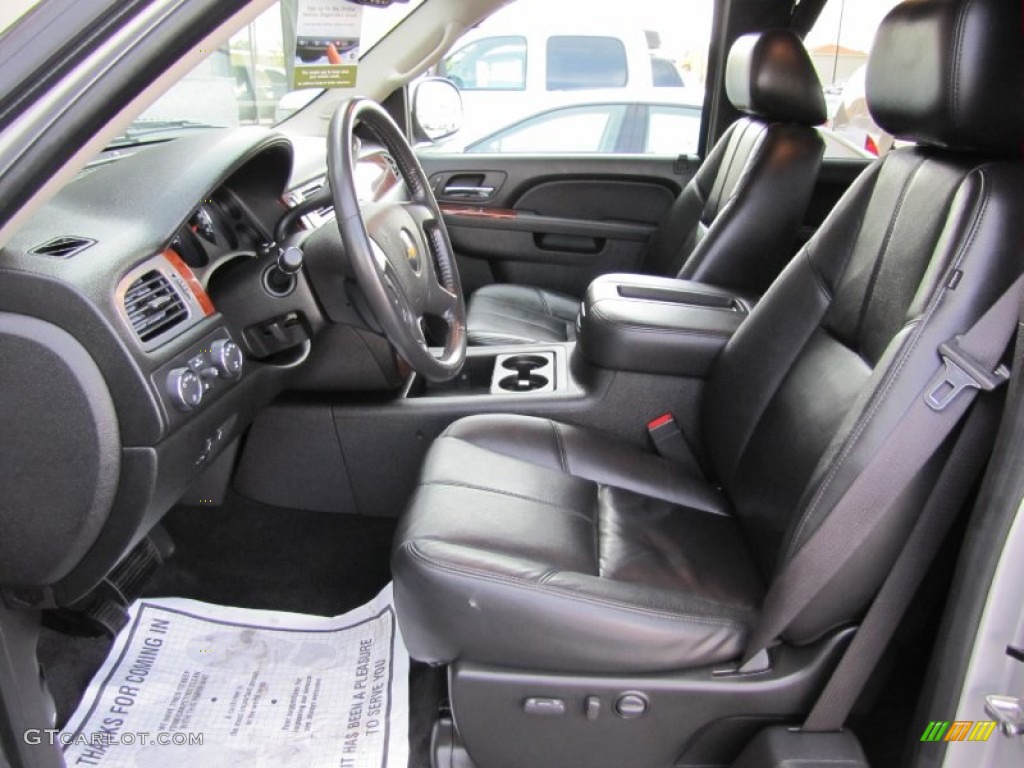 Ebony Interior 2010 Chevrolet Silverado 1500 LTZ Extended Cab 4x4 Photo #54077721