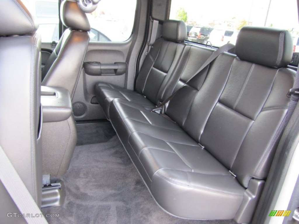 Ebony Interior 2010 Chevrolet Silverado 1500 LTZ Extended Cab 4x4 Photo #54077902