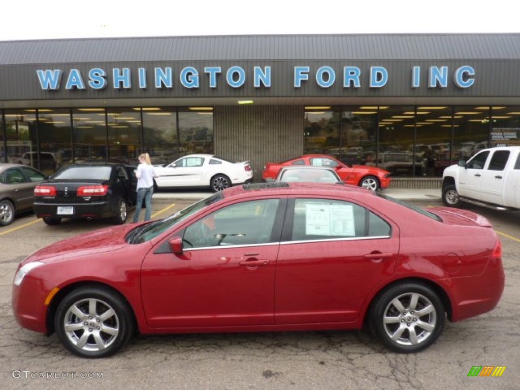 2010 Milan V6 Premier AWD - Sangria Red Metallic / Dark Charcoal photo #1