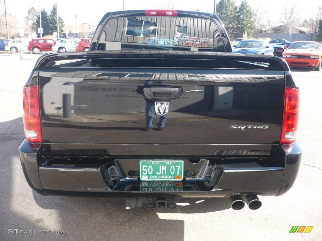 2005 Ram 1500 SRT-10 Quad Cab - Black / Dark Slate Gray photo #4