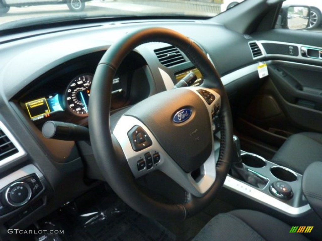 2012 Ford Explorer XLT 4WD Charcoal Black Steering Wheel Photo #54080493