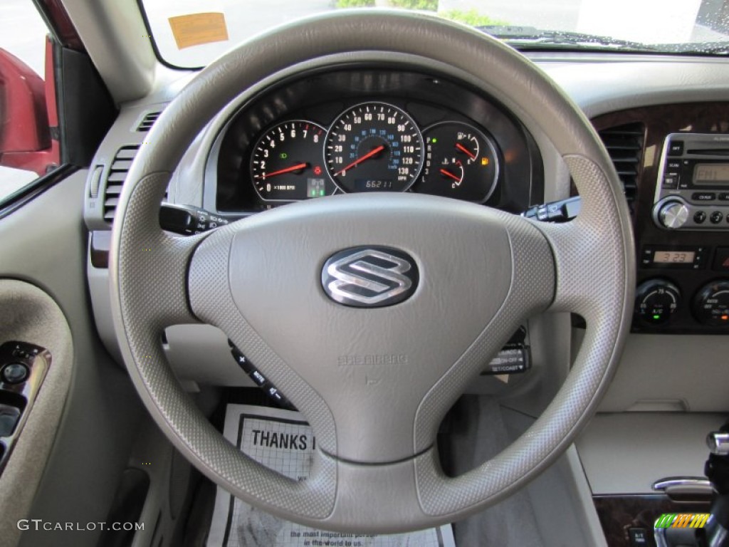 2006 Suzuki XL7 7 Passenger AWD Beige Steering Wheel Photo #54081837