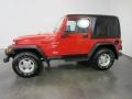 2002 Flame Red Jeep Wrangler Sport 4x4  photo #3
