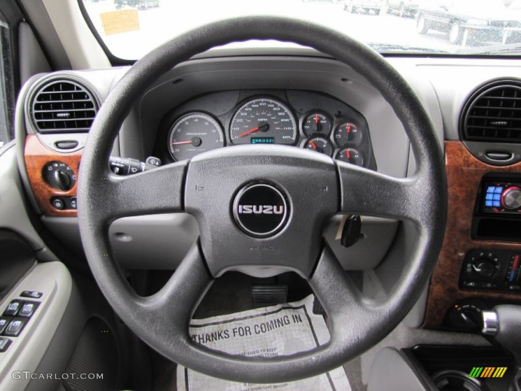2005 Isuzu Ascender S 4x4 Dark Gray/Light Gray Steering Wheel Photo #54086527