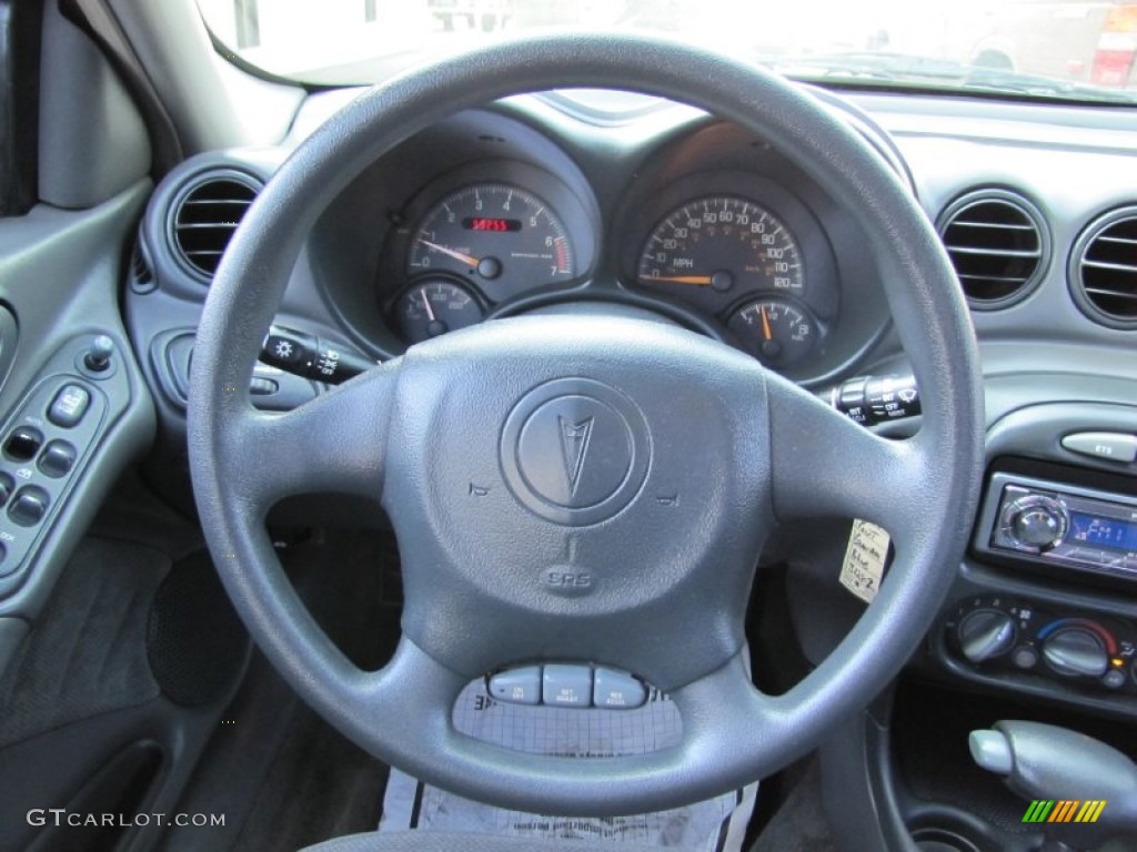 1999 Pontiac Grand Am SE Sedan Dark Pewter Steering Wheel Photo #54087753