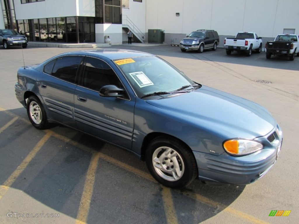 1999 Grand Am SE Sedan - Medium Gulf Blue Metallic / Dark Pewter photo #28