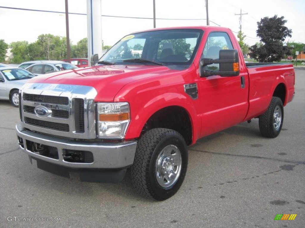 Red 2008 Ford F250 Super Duty XLT Regular Cab 4x4 Exterior Photo #54088419