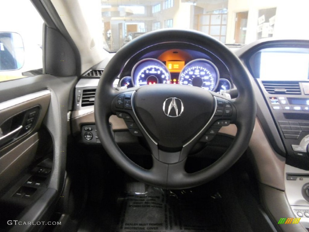 2010 Acura ZDX AWD Advance Sumatra Steering Wheel Photo #54091710