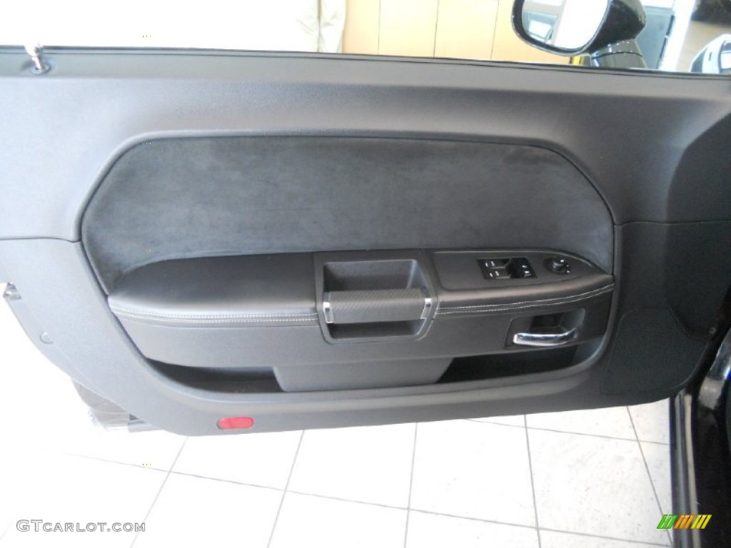 2010 Dodge Challenger SRT8 Dark Slate Gray Door Panel Photo #54092805