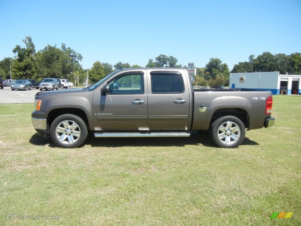 2008 Sierra 1500 SLT Crew Cab 4x4 - Medium Brown Metallic / Ebony photo #5