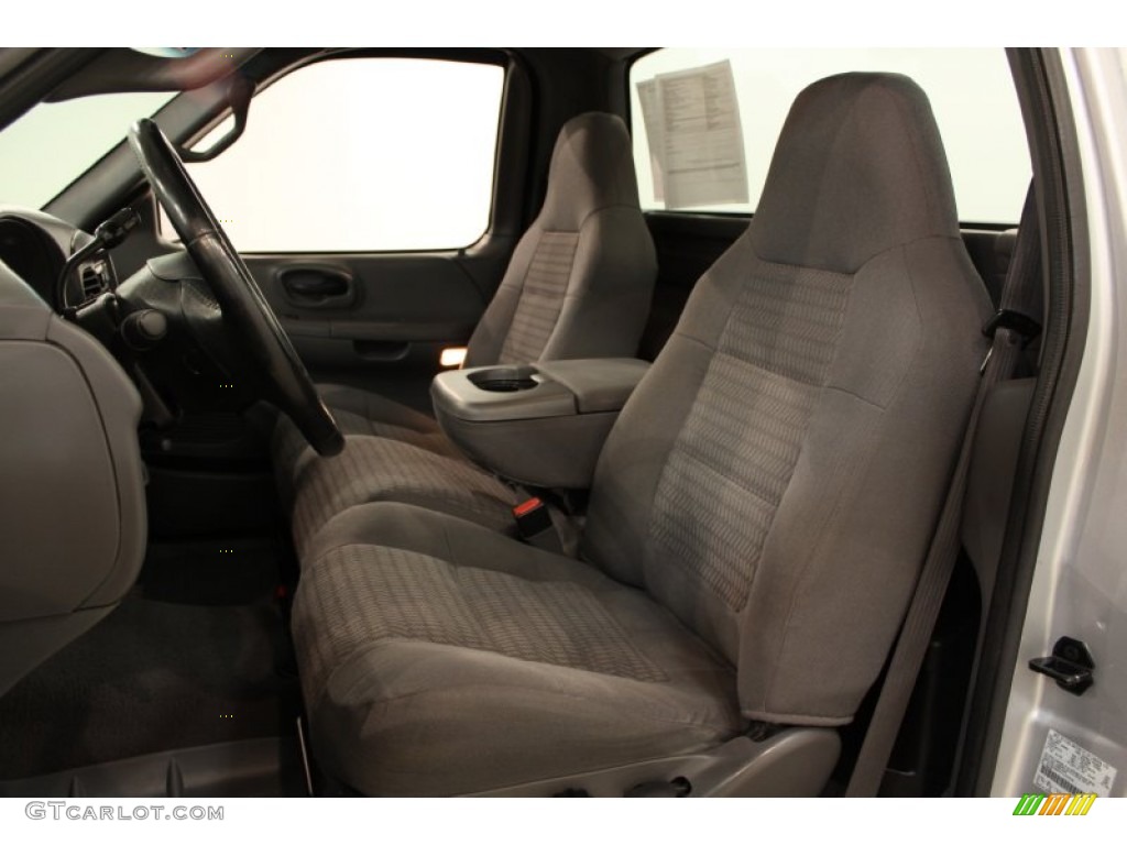 Dark Graphite Interior 2001 Ford F150 XLT Regular Cab 4x4 Photo #54093537