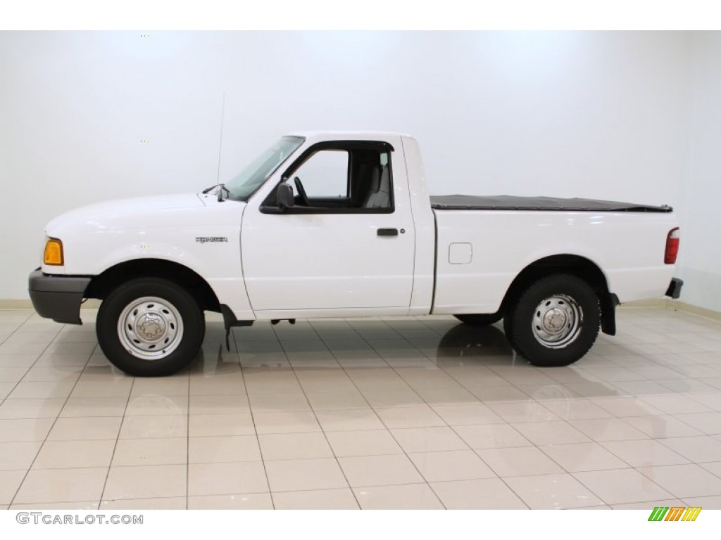 2001 Ranger XL Regular Cab - Oxford White / Dark Graphite photo #4