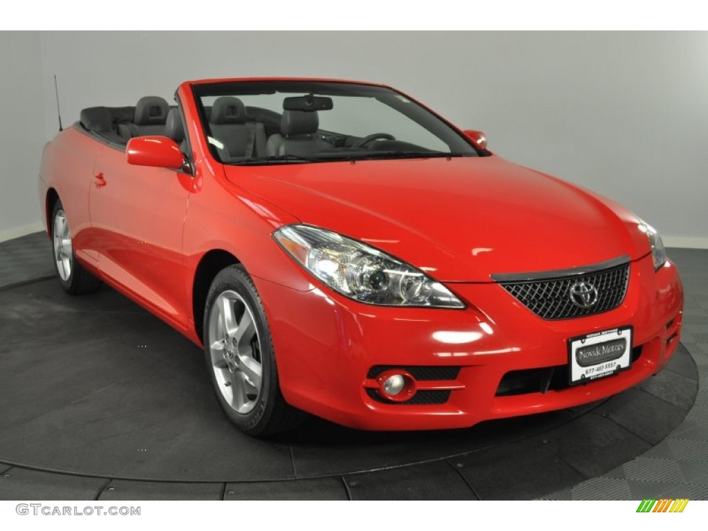 2008 Solara SLE V6 Convertible - Super Red 5 / Dark Stone photo #15