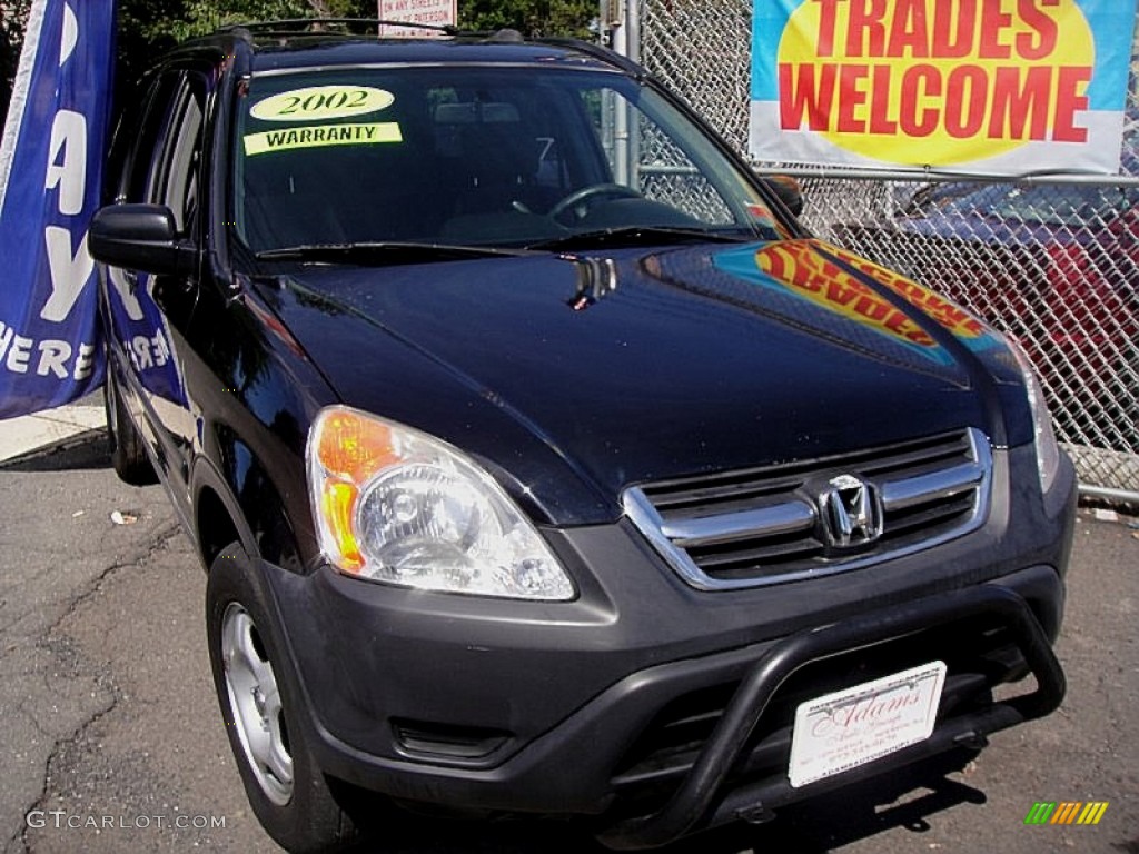 2002 CR-V LX 4WD - Nighthawk Black Pearl / Black photo #2