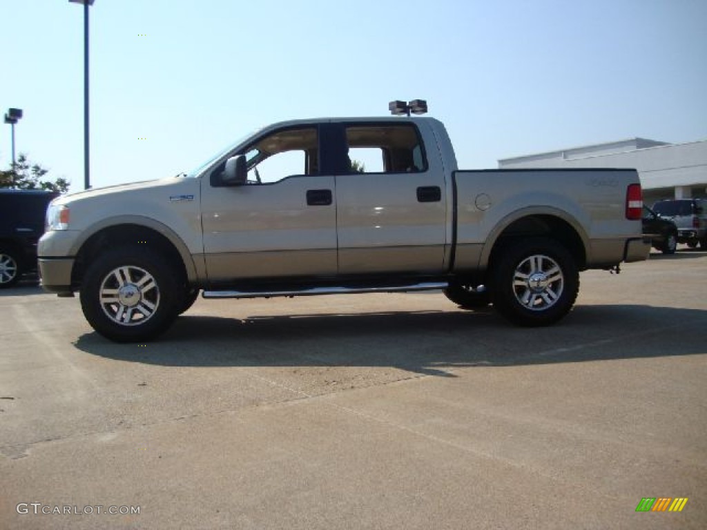 2006 F150 Lariat SuperCrew 4x4 - Arizona Beige Metallic / Tan photo #2
