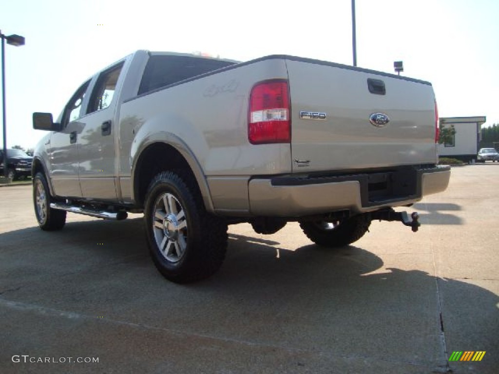 2006 F150 Lariat SuperCrew 4x4 - Arizona Beige Metallic / Tan photo #3