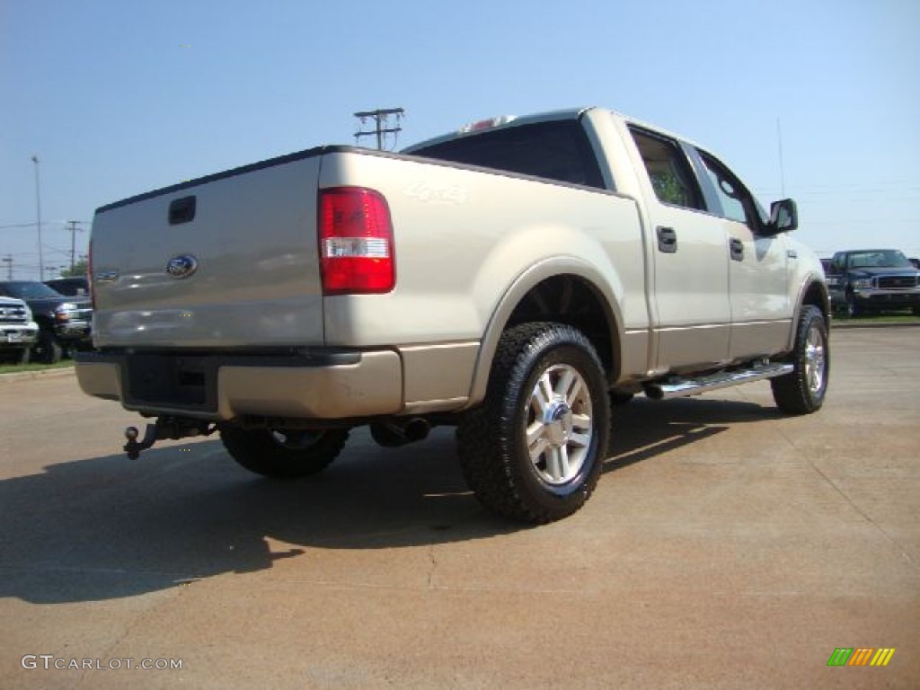 2006 F150 Lariat SuperCrew 4x4 - Arizona Beige Metallic / Tan photo #5