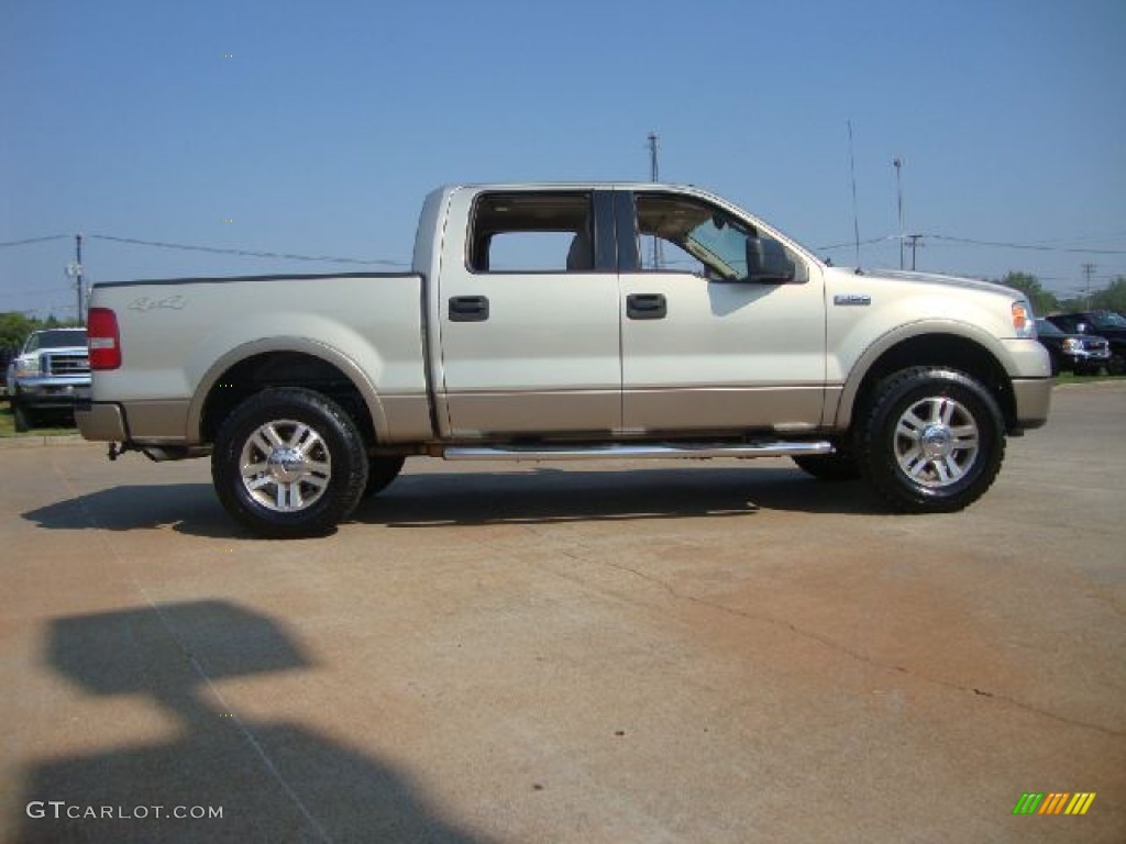 2006 F150 Lariat SuperCrew 4x4 - Arizona Beige Metallic / Tan photo #6