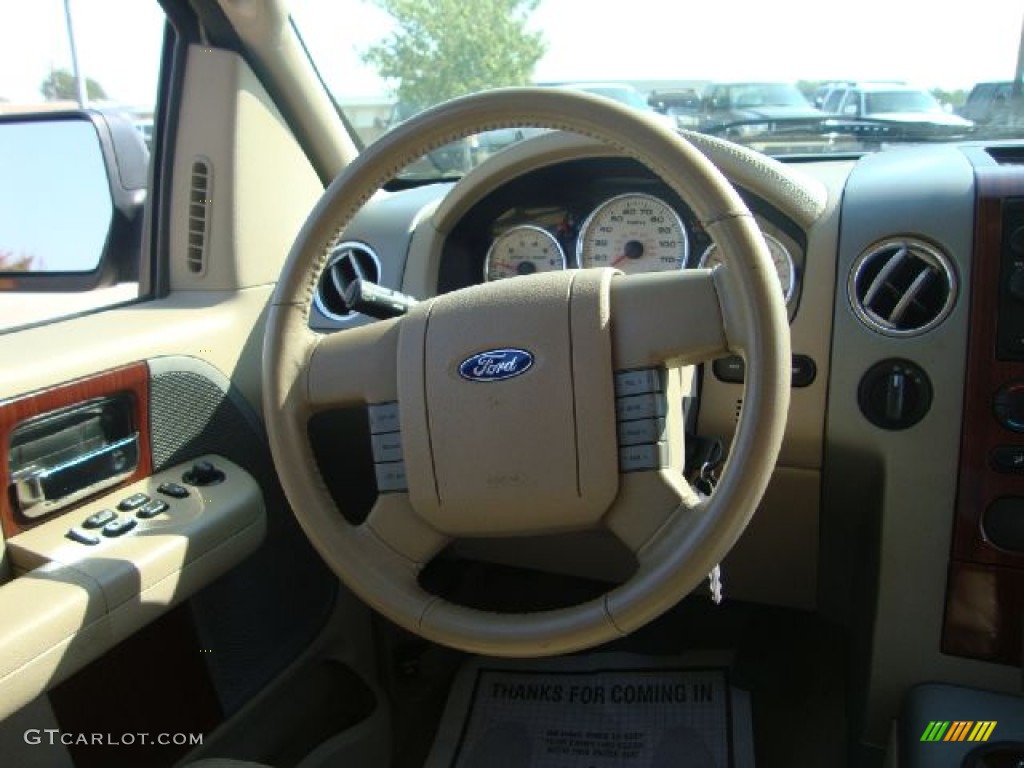 2006 F150 Lariat SuperCrew 4x4 - Arizona Beige Metallic / Tan photo #25