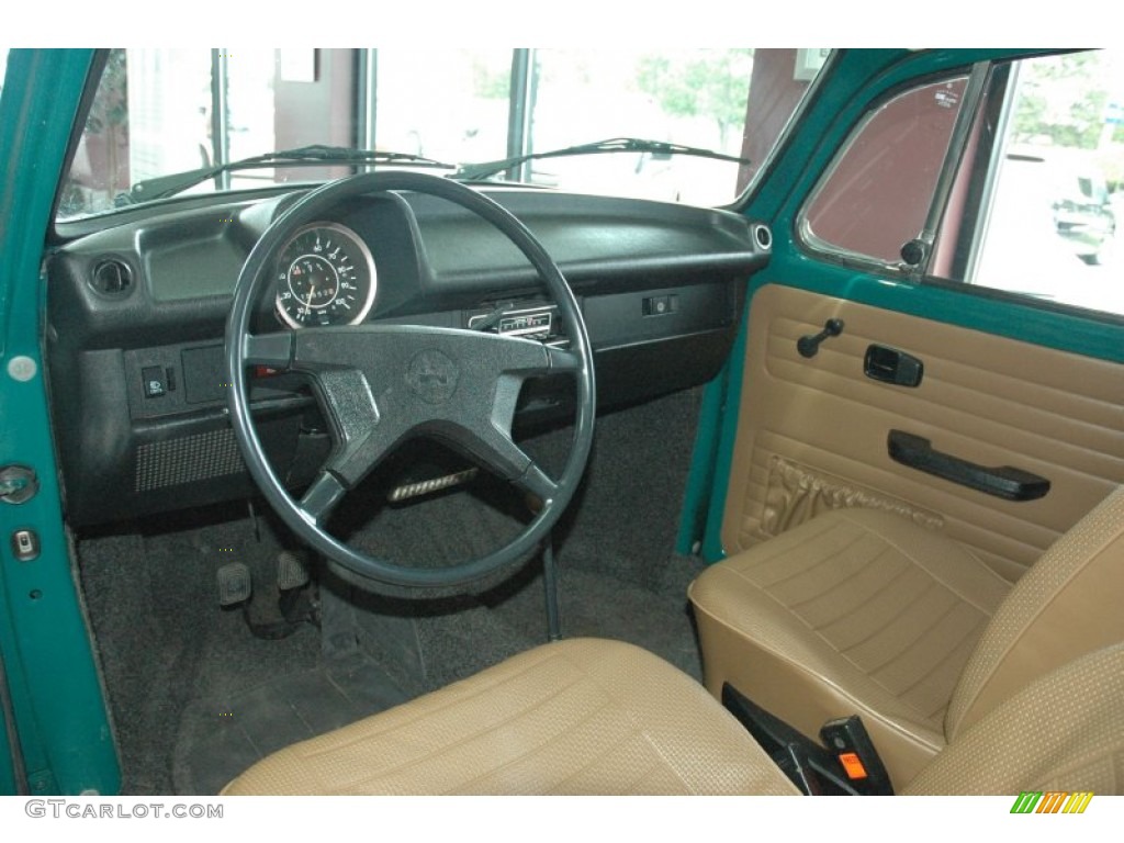 1974 Beetle Coupe - Tropical Green Metallic / Bamboo Beige photo #6