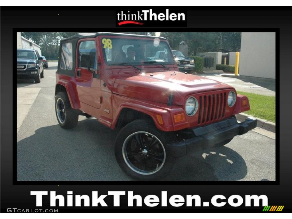 1998 Wrangler Sport 4x4 - Flame Red / Gray photo #1