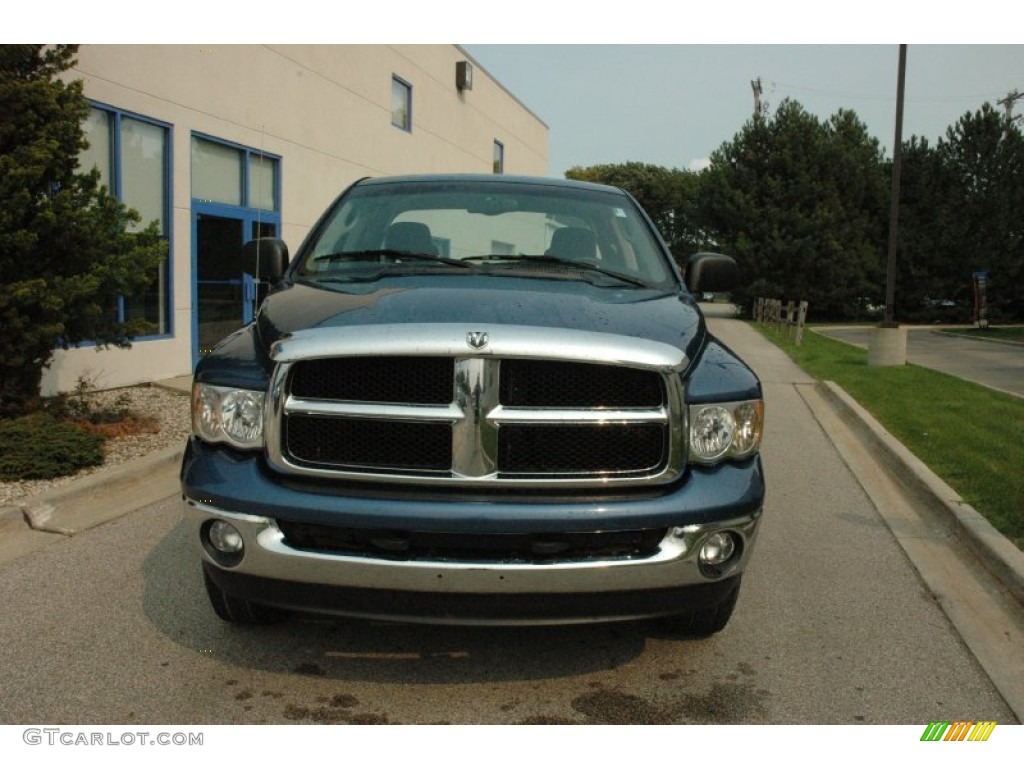 2004 Ram 1500 SLT Quad Cab 4x4 - Atlantic Blue Pearl / Dark Slate Gray photo #2