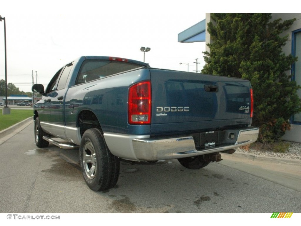 2004 Ram 1500 SLT Quad Cab 4x4 - Atlantic Blue Pearl / Dark Slate Gray photo #4