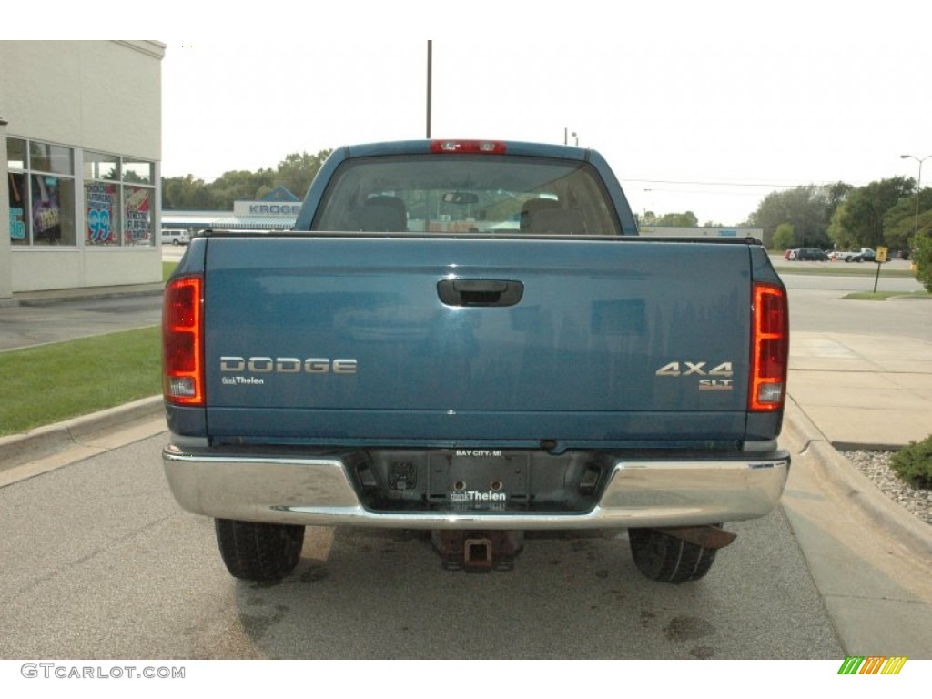 2004 Ram 1500 SLT Quad Cab 4x4 - Atlantic Blue Pearl / Dark Slate Gray photo #5