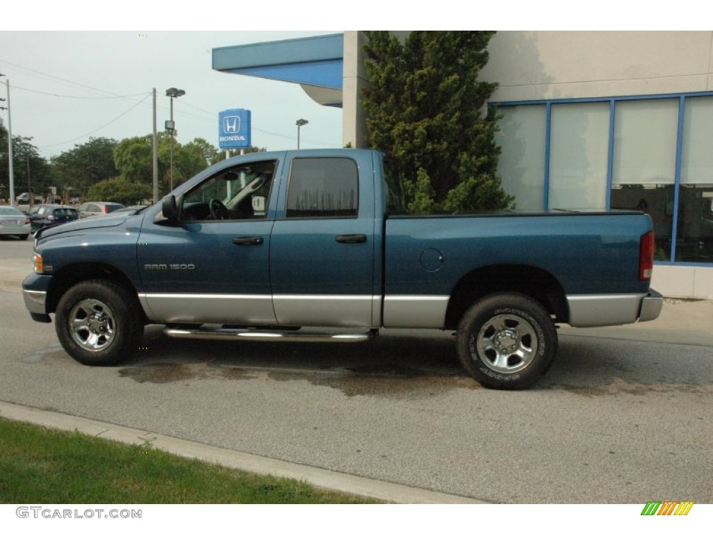 2004 Ram 1500 SLT Quad Cab 4x4 - Atlantic Blue Pearl / Dark Slate Gray photo #11