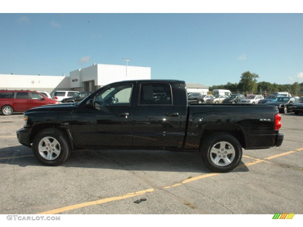 Brilliant Black Crystal Pearl 2010 Dodge Dakota Big Horn Crew Cab 4x4 Exterior Photo #54099663