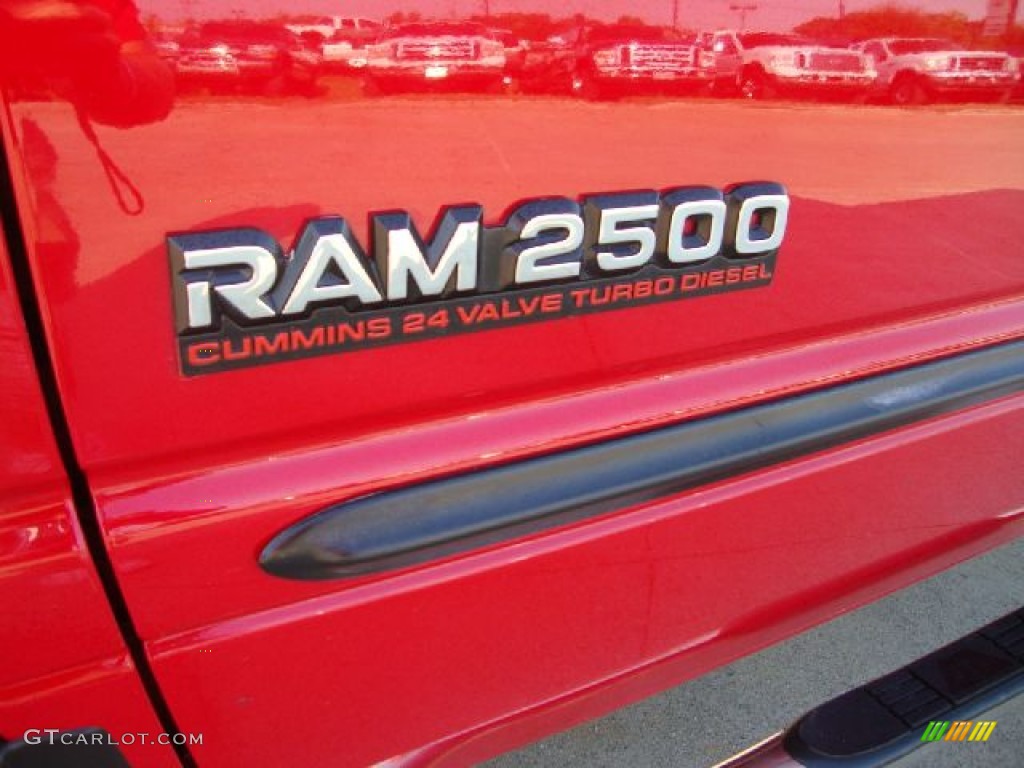 2001 Ram 2500 SLT Quad Cab - Flame Red / Mist Gray photo #33