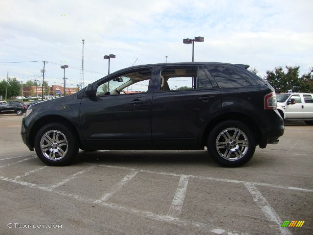 2007 Edge SEL Plus AWD - Carbon Metallic / Camel photo #6