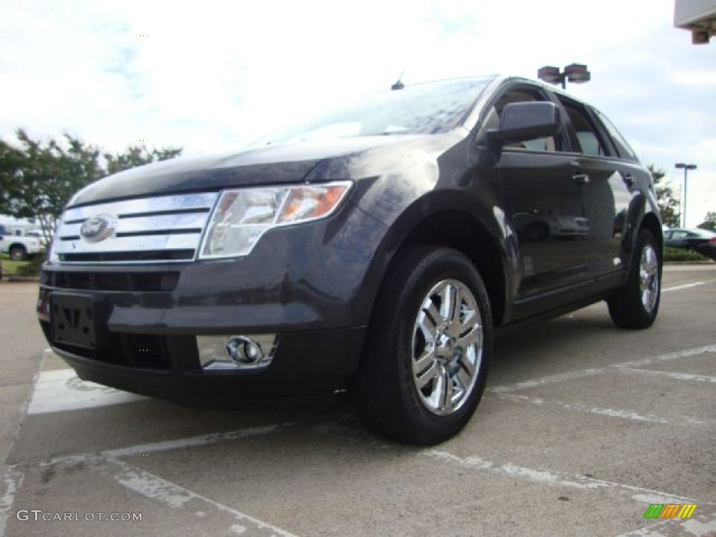 2007 Edge SEL Plus AWD - Carbon Metallic / Camel photo #7