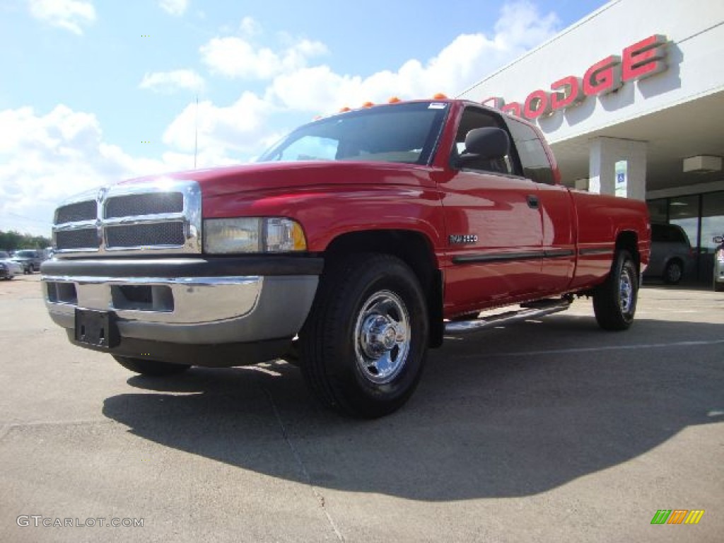 1999 Ram 2500 SLT Extended Cab - Flame Red / Tan photo #1