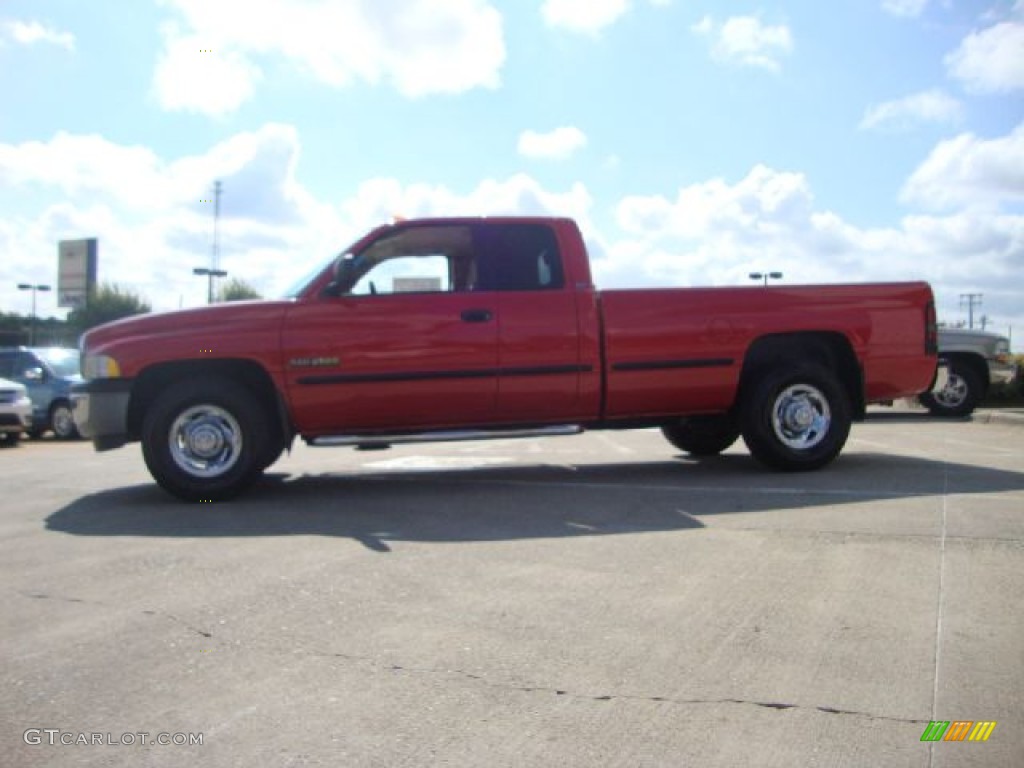 1999 Ram 2500 SLT Extended Cab - Flame Red / Tan photo #2