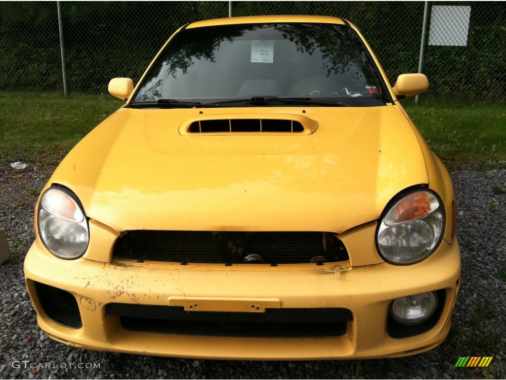 2003 Impreza WRX Sedan - Sonic Yellow / Black photo #3
