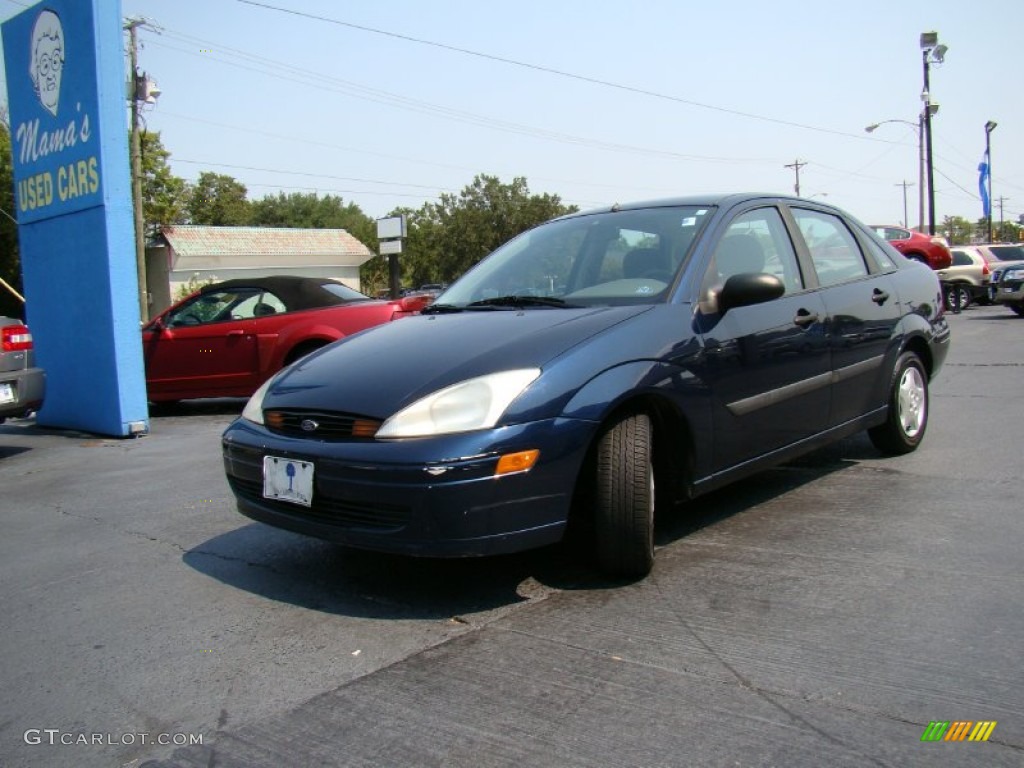 2001 Focus LX Sedan - Twilight Blue Metallic / Medium Graphite Grey photo #28