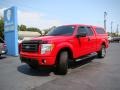 2009 Bright Red Ford F150 STX SuperCab 4x4  photo #33