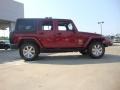 2012 Deep Cherry Red Crystal Pearl Jeep Wrangler Unlimited Sahara 4x4  photo #2