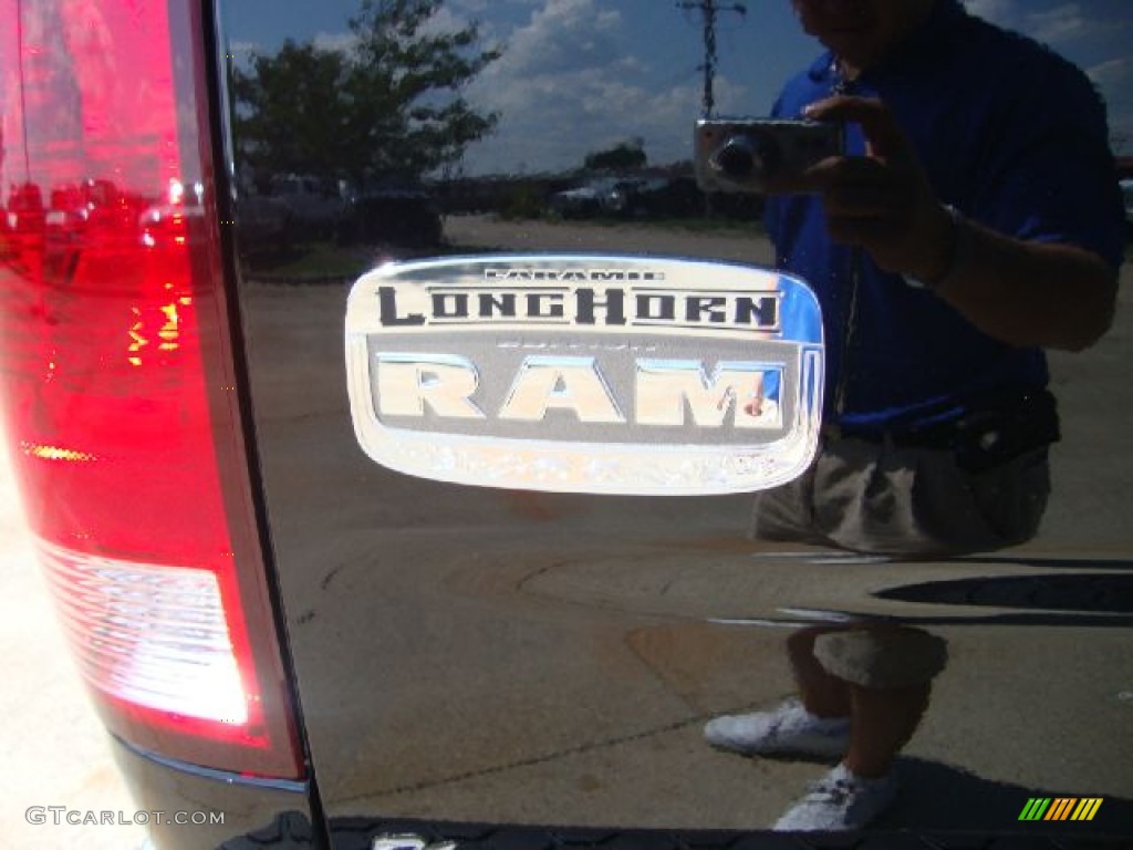 2012 Ram 2500 HD Laramie Longhorn Crew Cab 4x4 - Black / Light Pebble Beige/Bark Brown photo #5