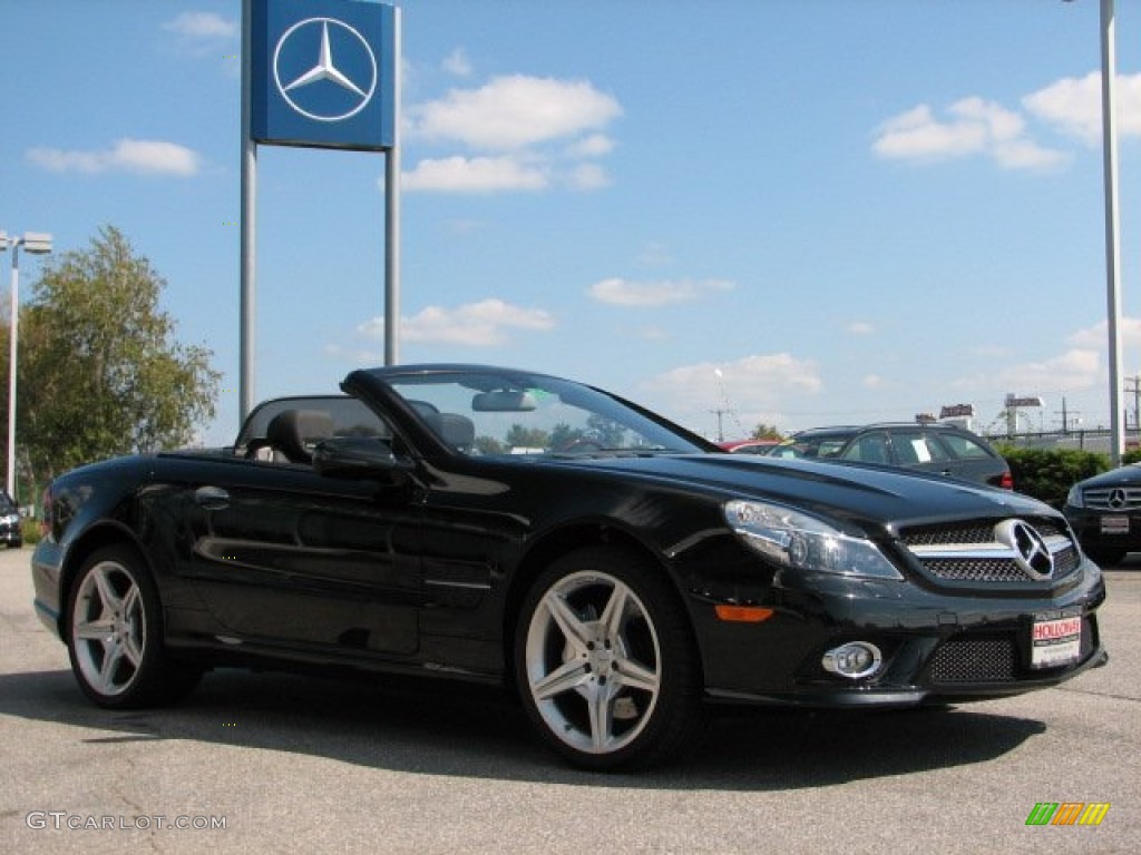 Black 2009 Mercedes-Benz SL 550 Roadster Exterior Photo #54114309