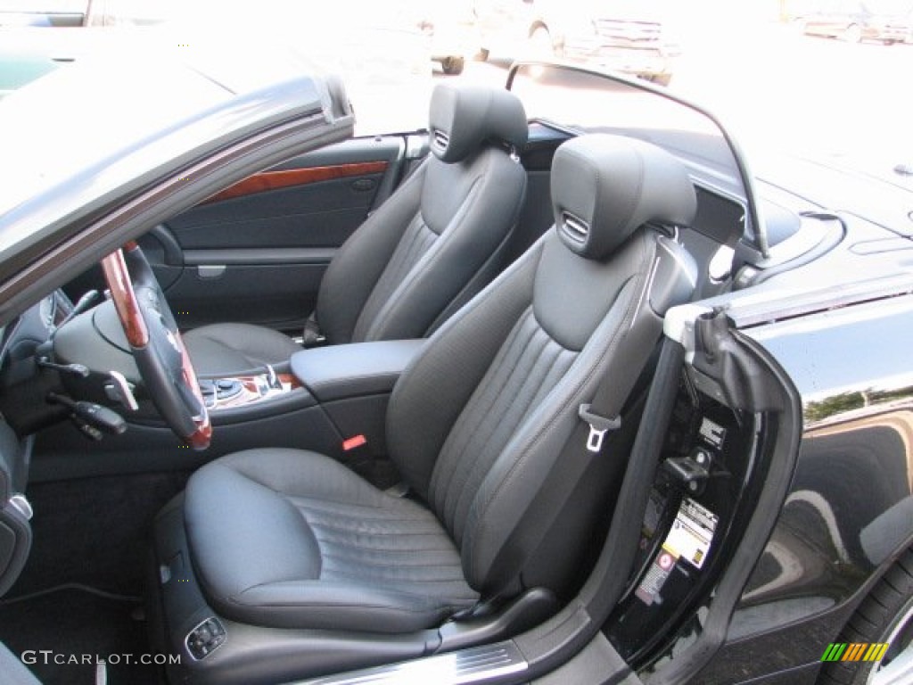 Black Interior 2009 Mercedes-Benz SL 550 Roadster Photo #54114348