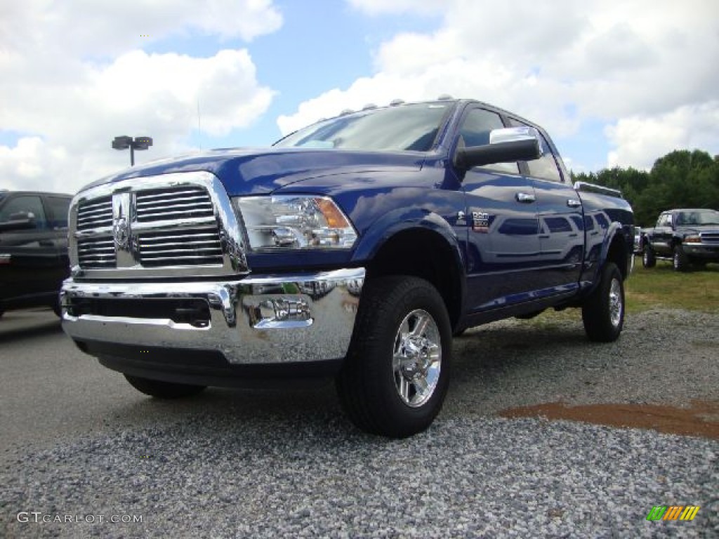 2011 Ram 2500 HD Laramie Longhorn Crew Cab 4x4 - Deep Water Blue Pearl / Dark Slate photo #1