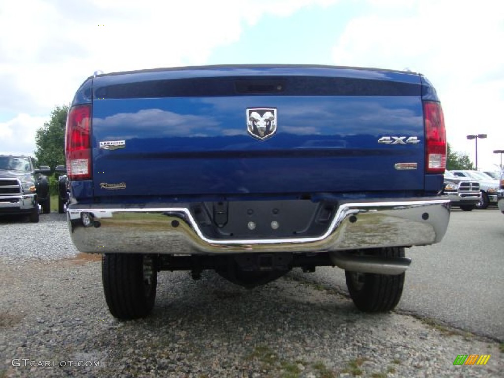2011 Ram 2500 HD Laramie Longhorn Crew Cab 4x4 - Deep Water Blue Pearl / Dark Slate photo #3