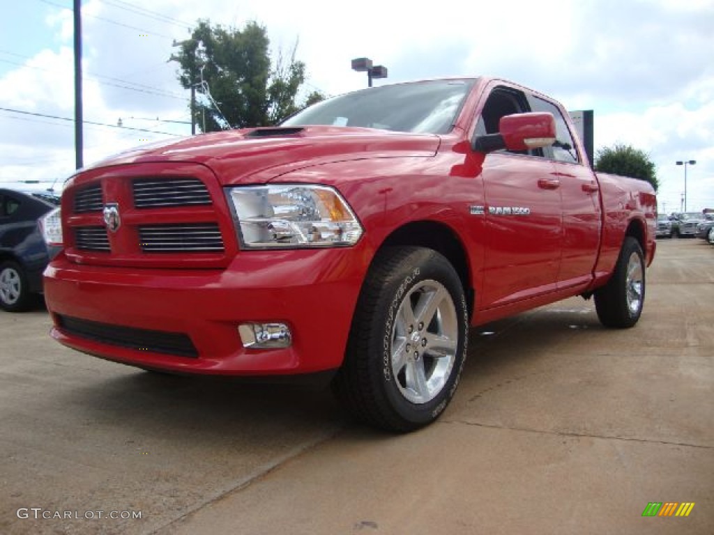 2011 Ram 1500 Sport Quad Cab - Flame Red / Dark Slate Gray photo #1