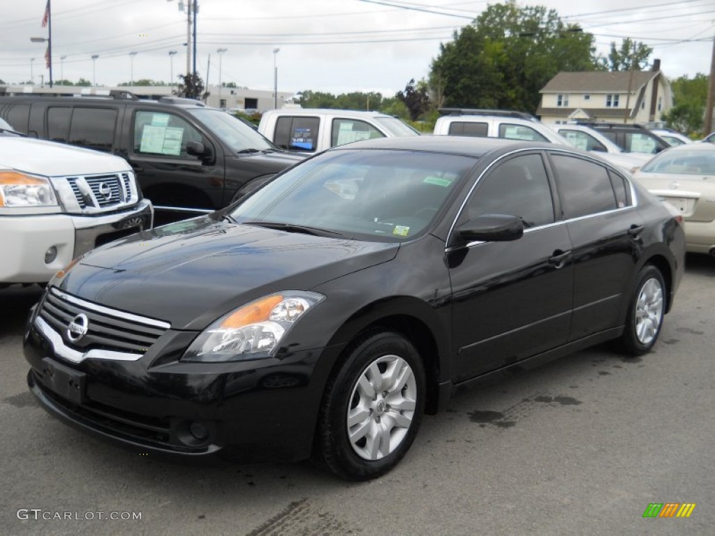 2009 Altima 2.5 S - Super Black / Charcoal photo #1
